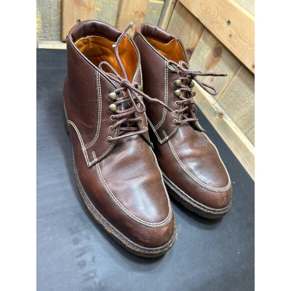 Allen Edmonds Logan Brown Leather Ankle Boots Size 9D Mens - Picture 2 of 9